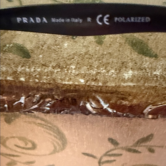 Prada Black and Silver Polarized Aviator Sunglasses - Picture 6 of 8